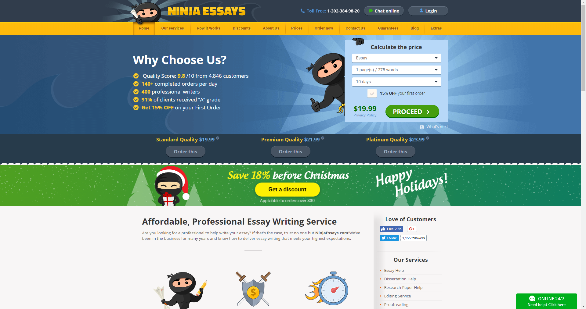 Ninjaessays Main Page